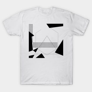 Geometric black white abstract T-Shirt